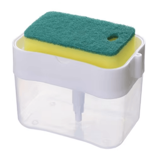 Press Type Dishwashing Brush with Soap Dispenser Automatic Cleaning Pot Brush