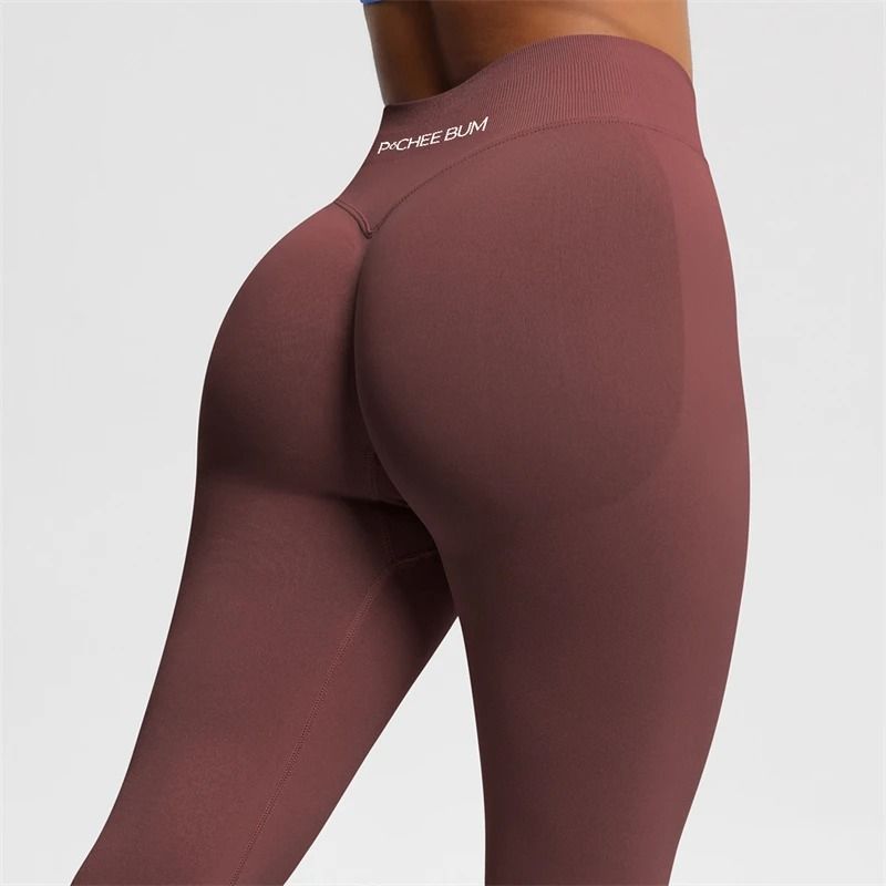 2025 Bum Shaping Leggings Seamless Low Waist Ribbed Gym Pants