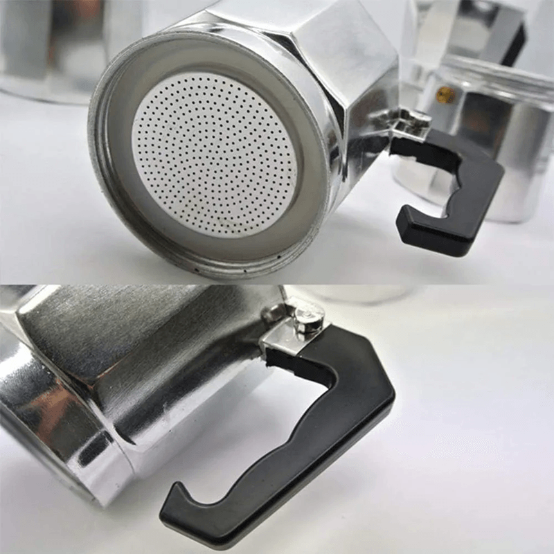 Classic Aluminum Moka Coffee Pot Italian Stovetop Brewer