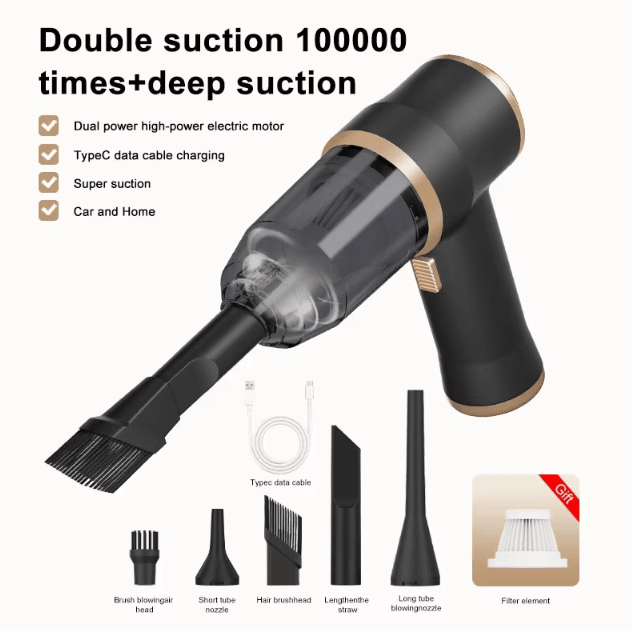 2-in-1 High-Power Car Blower Vacuum – Portable Cordless Cleaner for Auto & Home