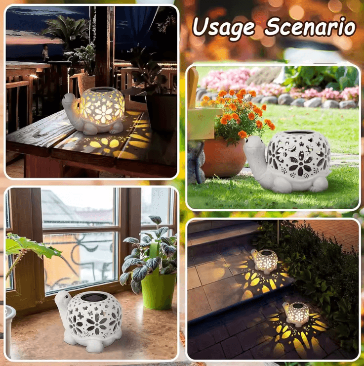 Solar Garden Statue with LED Light – Outdoor Decorative Resin Figurine for Yard & Home Decor