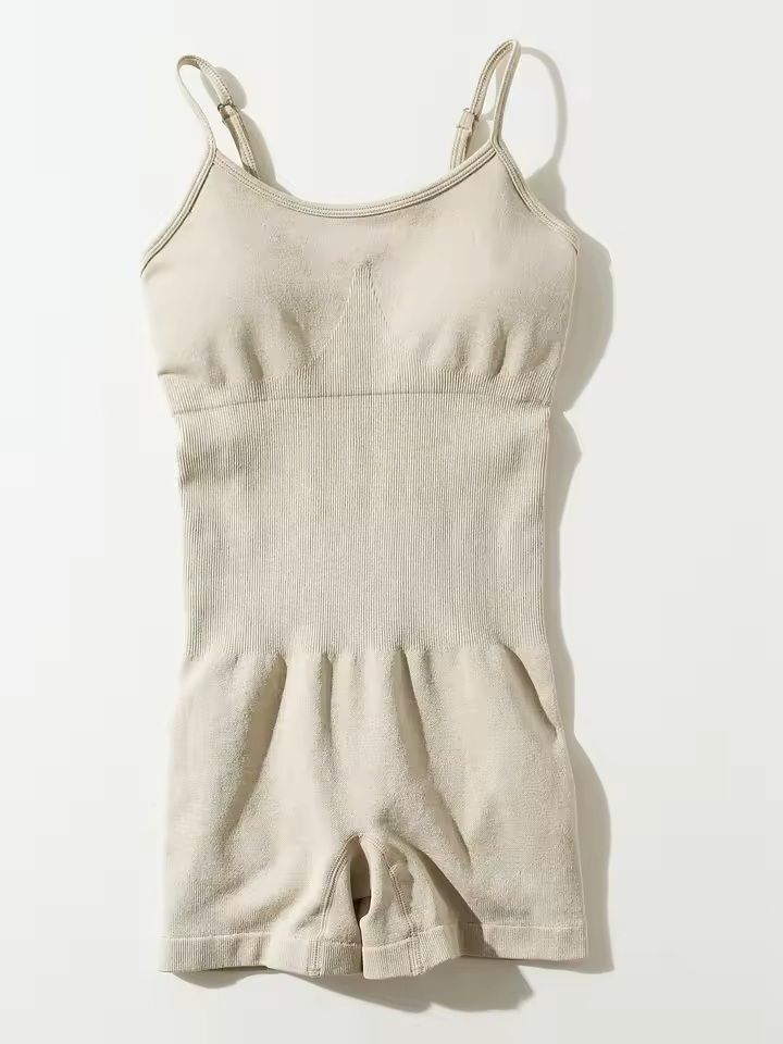 Seamless One-Piece Fitness Bodysuit – Peach Lift Quick-Dry Yoga Wear