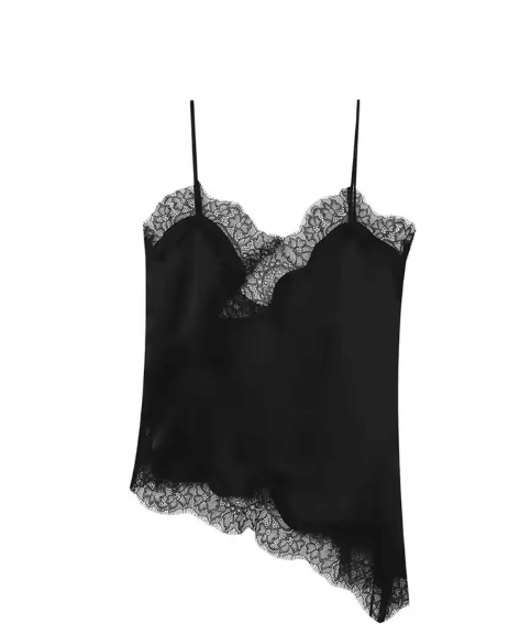 NLZGMSJ 2025 Lace Embellished Camisole Off Shoulder Sleeveless Summer Top