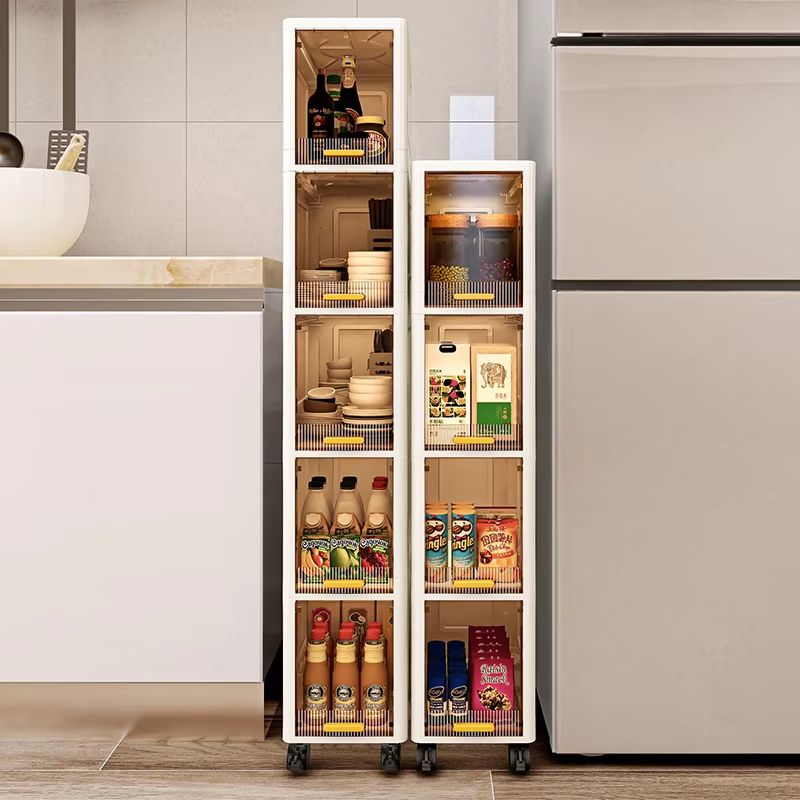 SlimFit 7.87in Narrow Rolling Storage Cabinet With Wheels