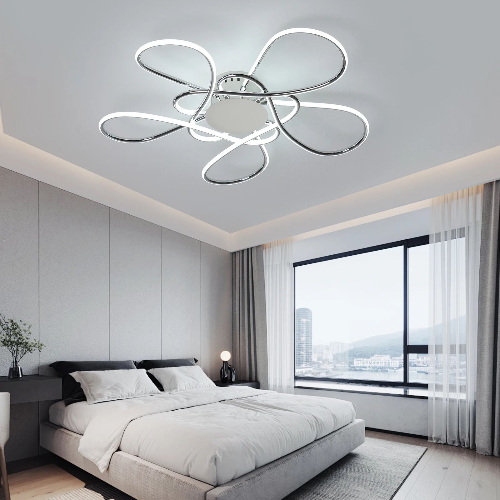 Modern Gold LED Chandelier Ceiling Light Fixture