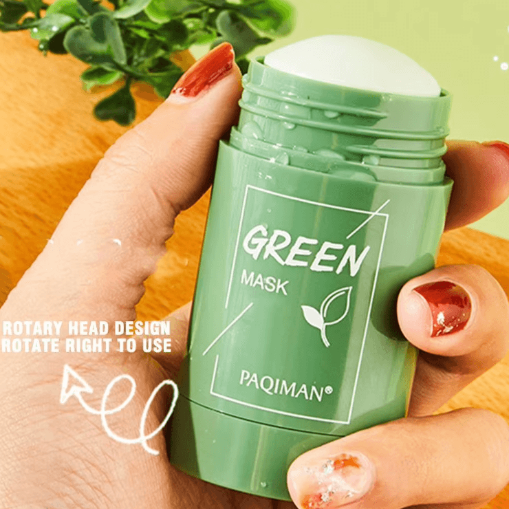 Green Tea Cleansing Face Mask Deep Moisturizing Pore Minimizing Anti Acne Skincare Stick