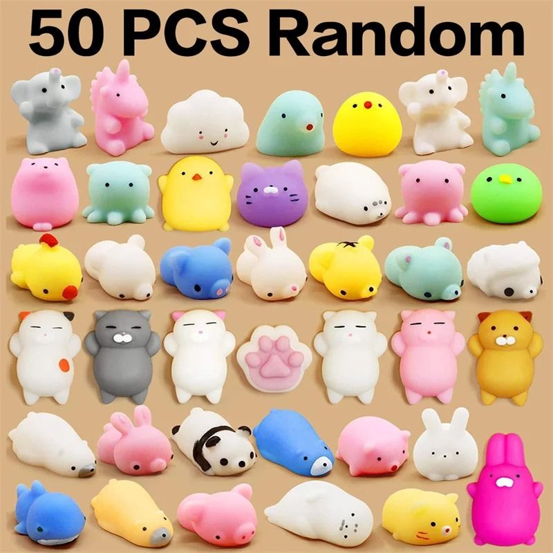 Mochi Squishies Kawaii Animal Stress Relief Squeeze Toys Party Favors