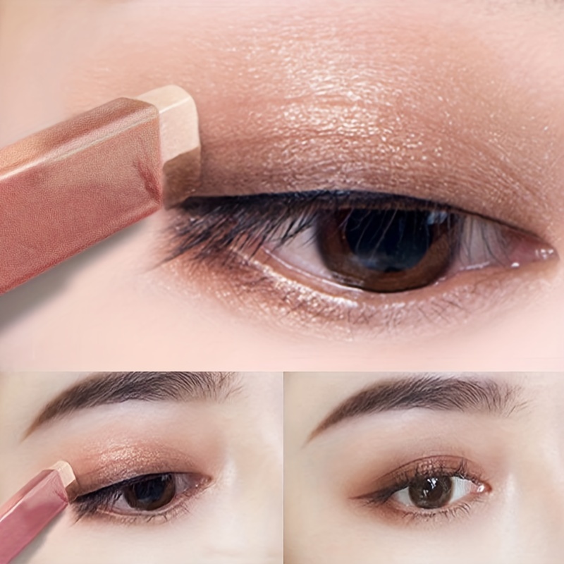 2-in-1 Pearly Highlighter & Eyeshadow Stick, Waterproof, Long-Lasting Glitter Makeup for Eyes