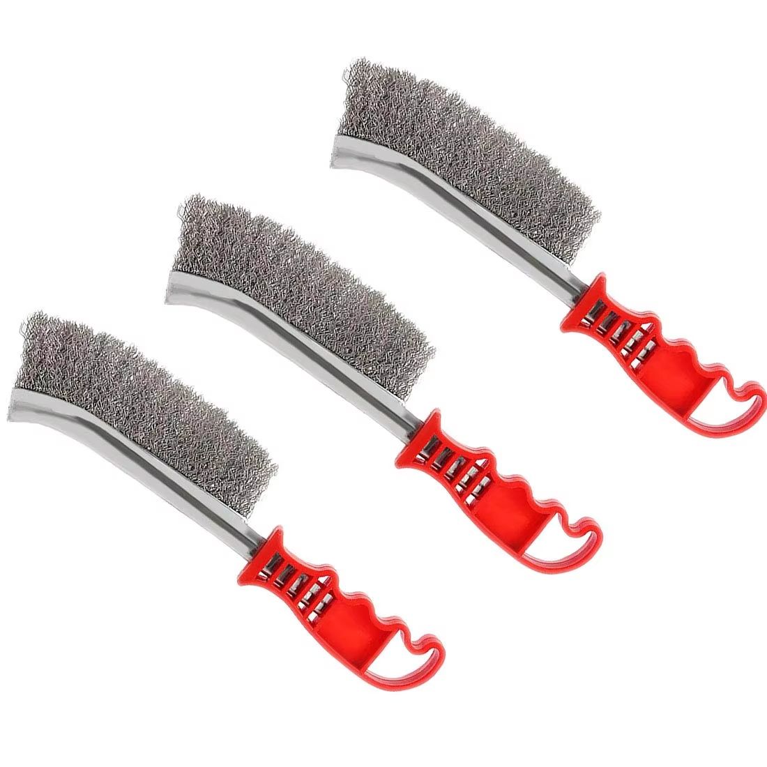 Steel Wire Roller Brush with Wooden Handle – Heavy-Duty Rust Removal & Grill Cleaner