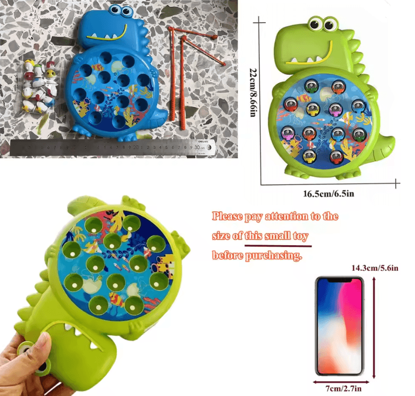 EducateCatch Dinosaur Magnetic Fishing Toy Montessori Magnetic Fishing Game