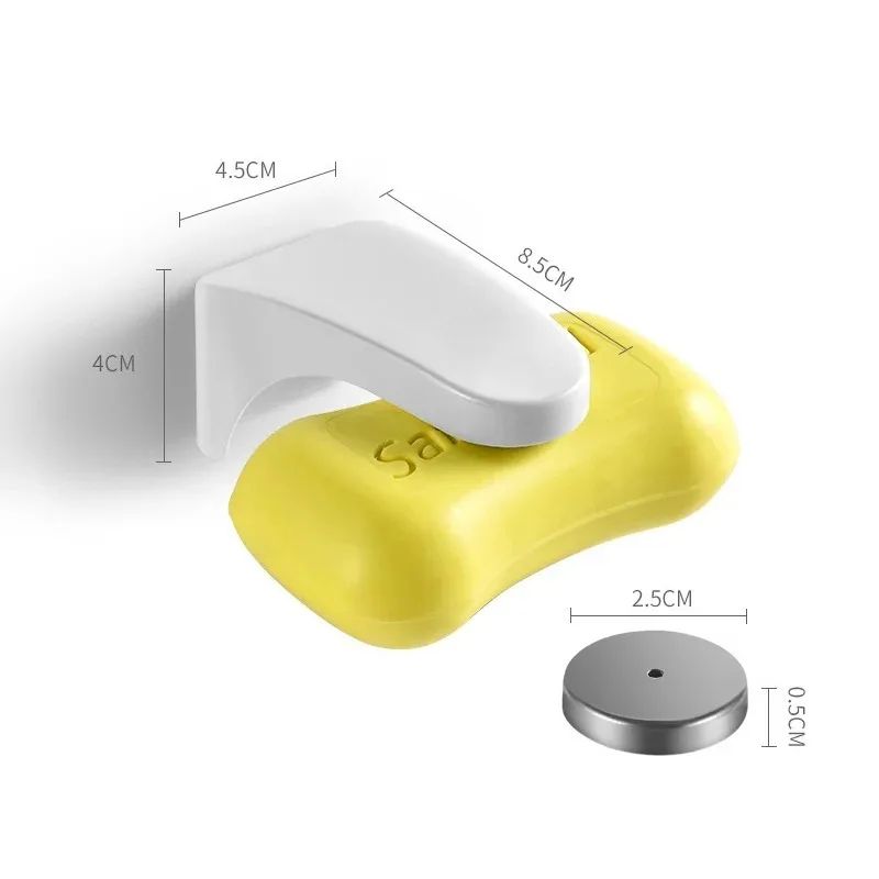 Magnetic Soap Holder Wall Mounted Punch Free Drain Soap Box