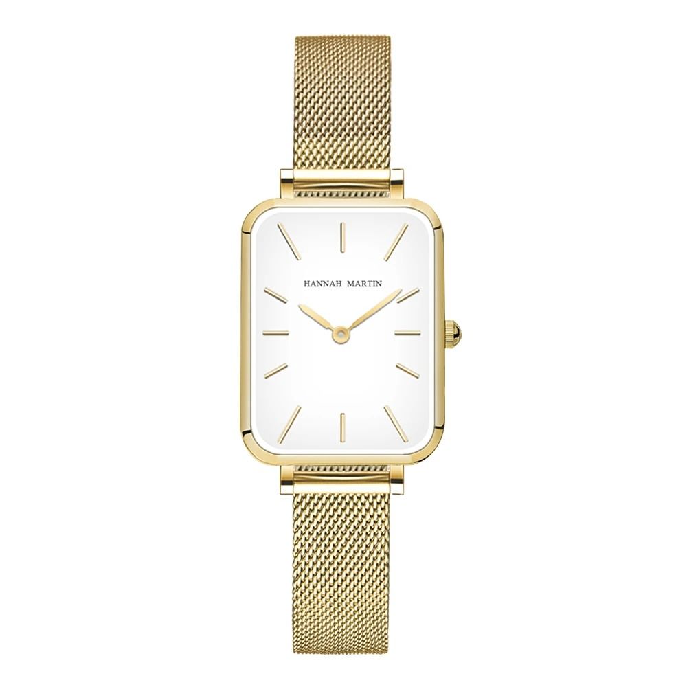 Elegant Square Mesh Strap Watch