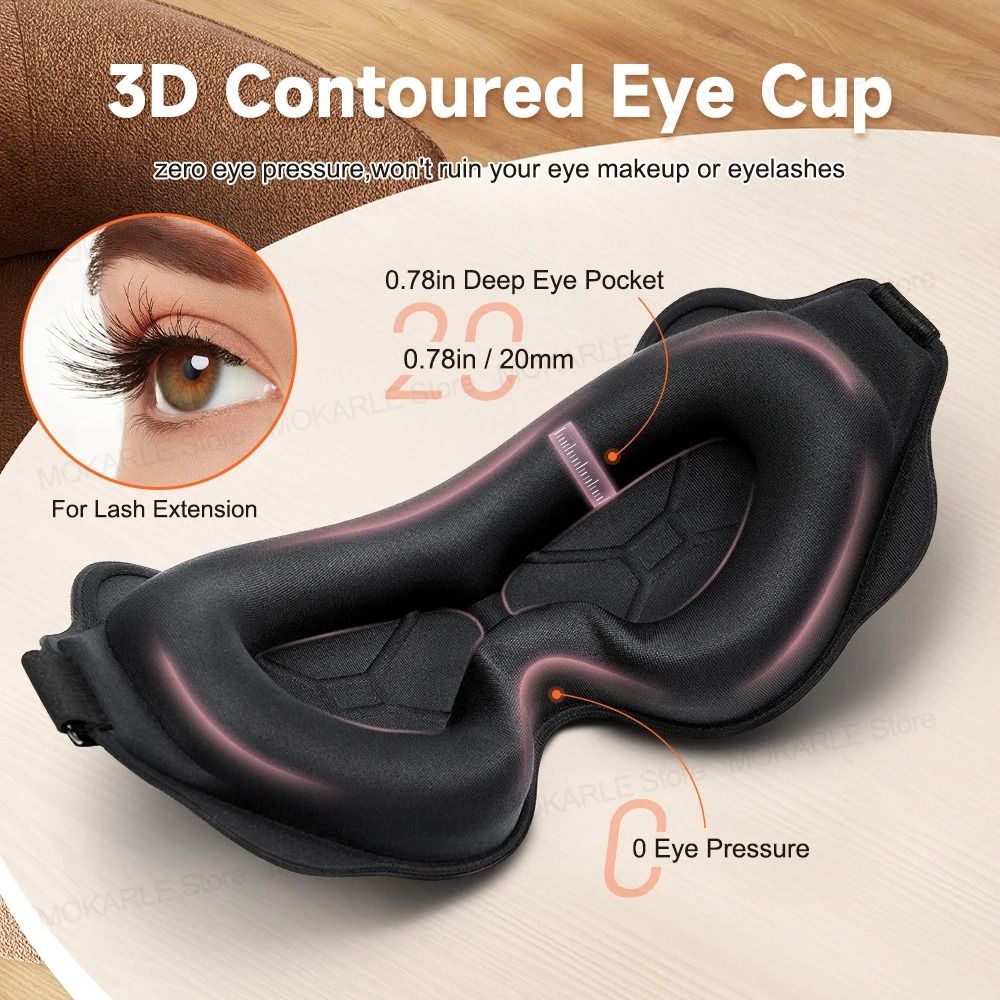 3D Contoured Blackout Sleep Mask