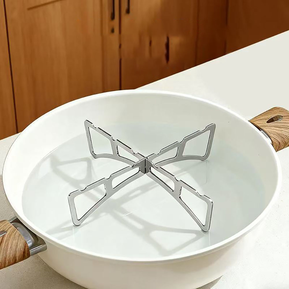 Foldable Steaming Rack, Portable Stove Rack, Stainless Steel Mini Pot Rack, Outdoor Camping