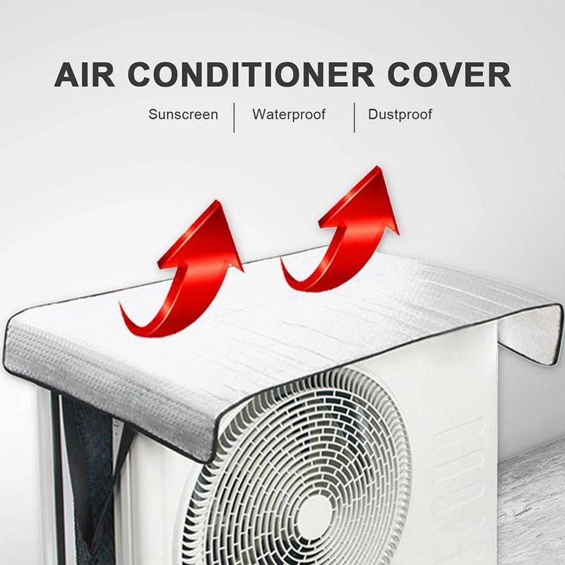 Rainproof Temperature Reducing Air Conditioning Cover Waterproof Sun Proof Heat Insulating Top Protective Cover