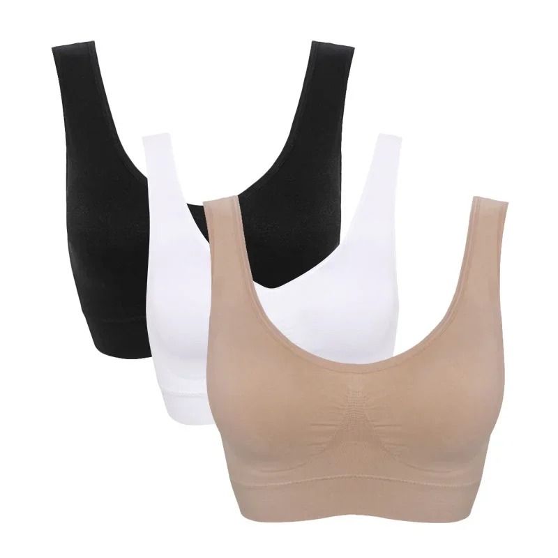 Seamless Push-Up Bra Set with Removable Pads Wireless Fitness Body Shaping Bra