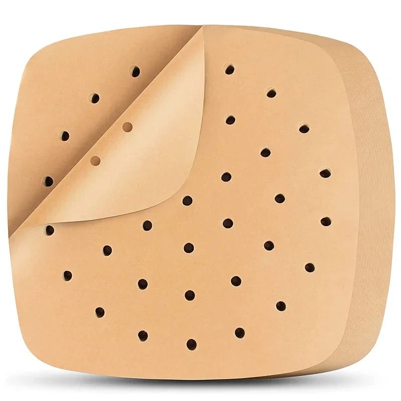 Air Fryer Parchment Paper Liners Square Perforated Disposable Sheets