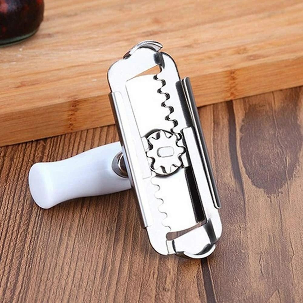 Easy Grip Adjustable Bottle Opener, Stainless Steel Jar Lid Remover, Twist Off Can Tool
