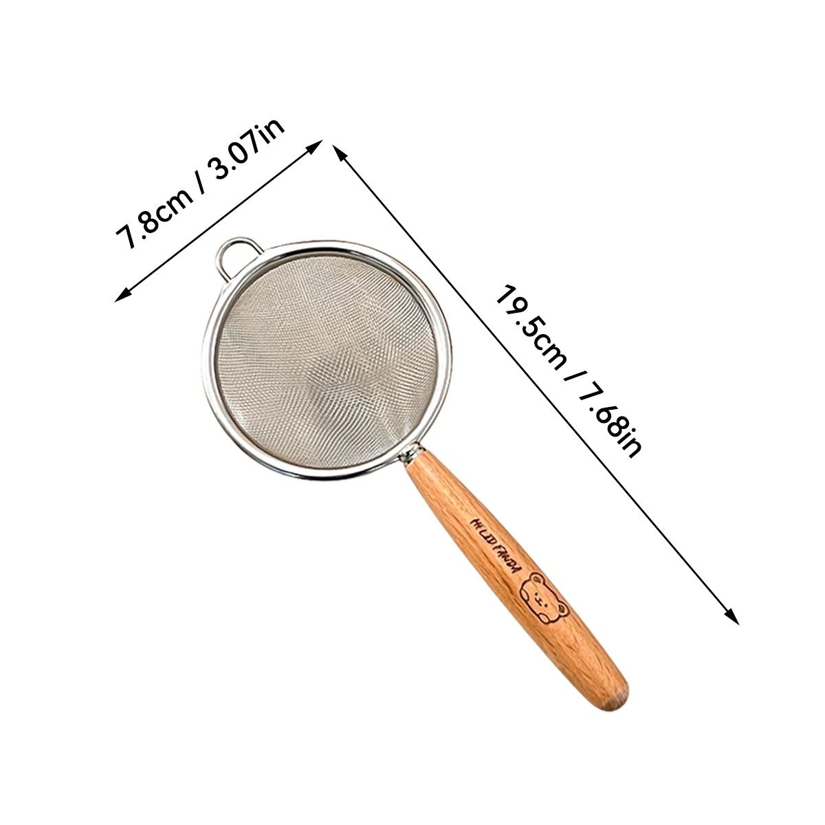 Fine Mesh Stainless Steel Strainer Flour Sieve and Oil Skimmer Spoon