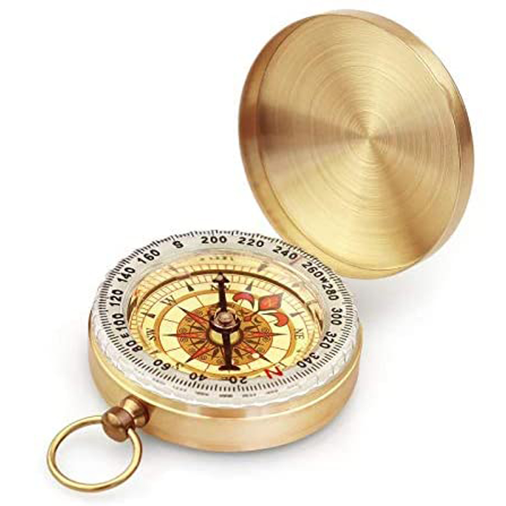 Camping Survival Compass  Metal Pocket Compass for Hiking, Camping, and Outdoor Navigation Tool