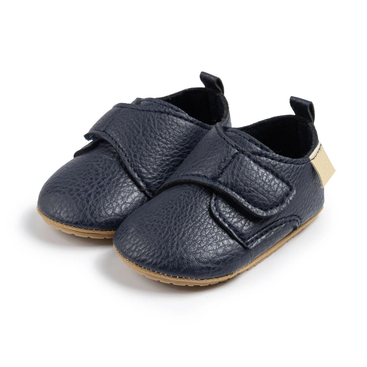 Retro Soft Leather Baby First Walker Shoes with Non-Slip Sole