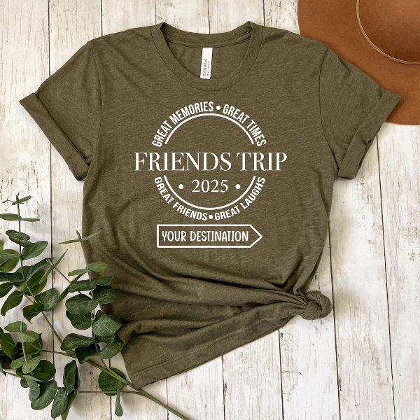 Personalized Friends Trip 2025 Shirt Custom Vacation Matching Tee