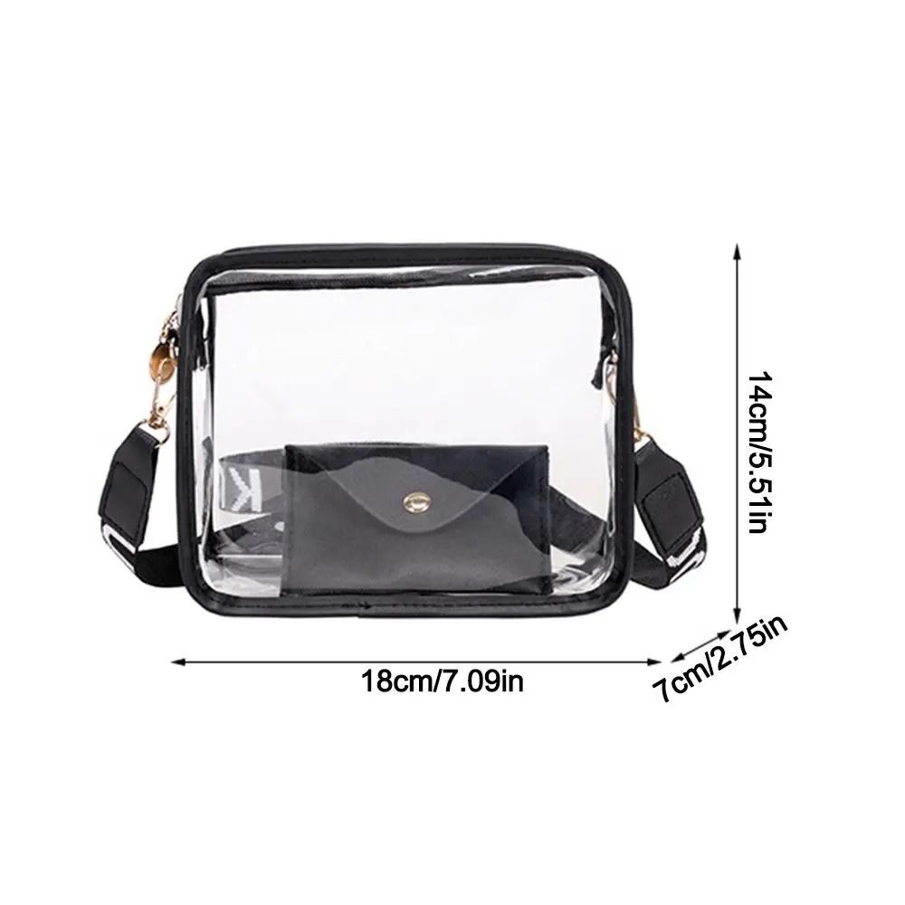 Women's Transparent Jelly Crossbody Bag Set