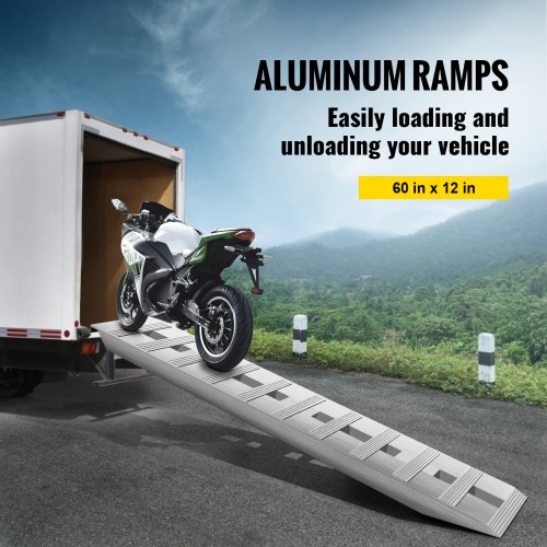 Heavy-Duty Aluminum Loading Ramps, 6000LBS Total Capacity, 2.5