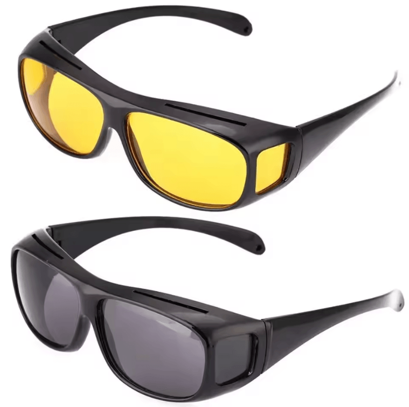 Night Driving Glasses Anti Glare Yellow Lens UV Protection Sunglasses for Men and Women