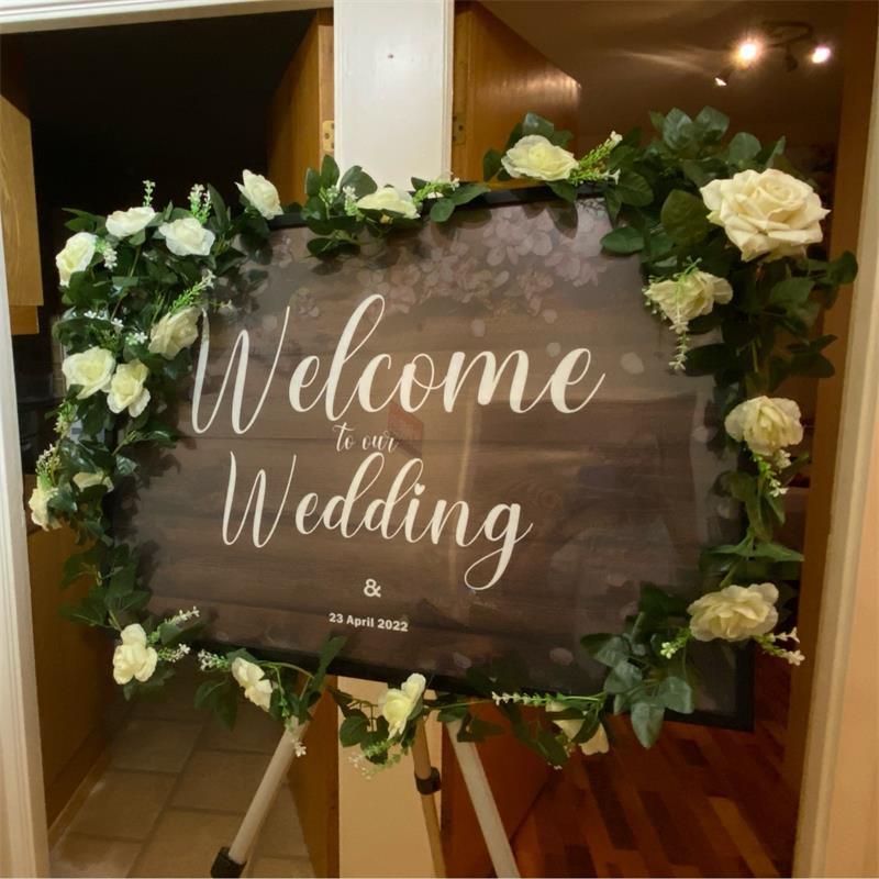 Artificial White Flower Vine Garland - Wedding & Home Decoration