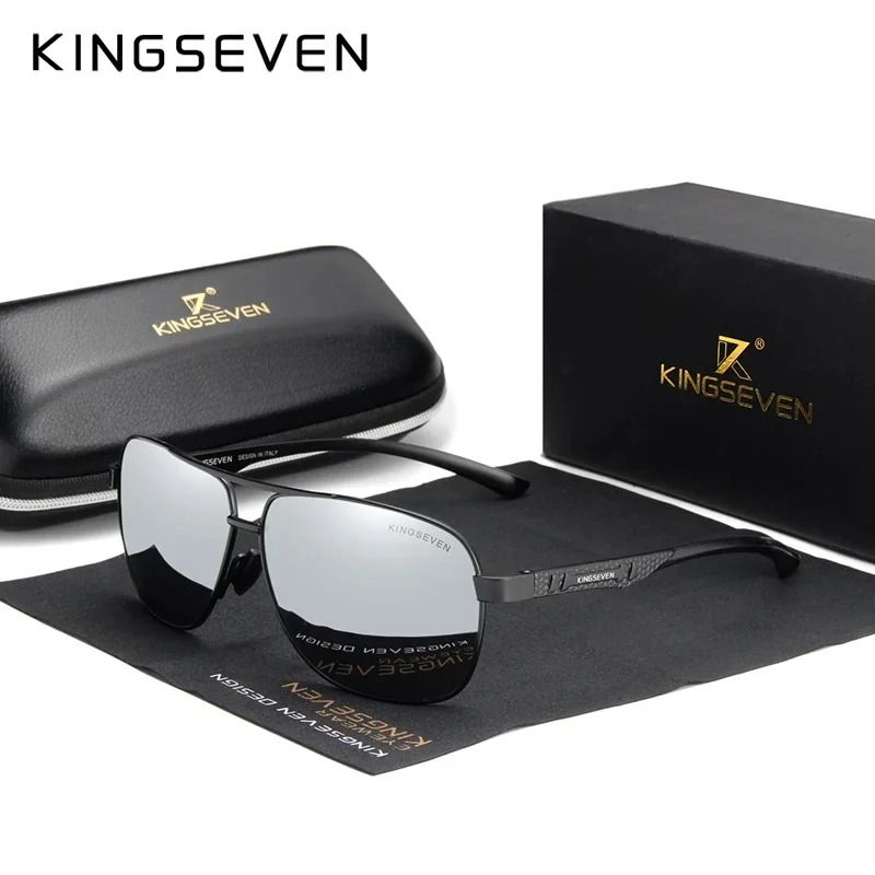 Polarized Aluminum Sunglasses UV400 HD Lens Pilot Eyewear with Photochromic Night Vision Protection