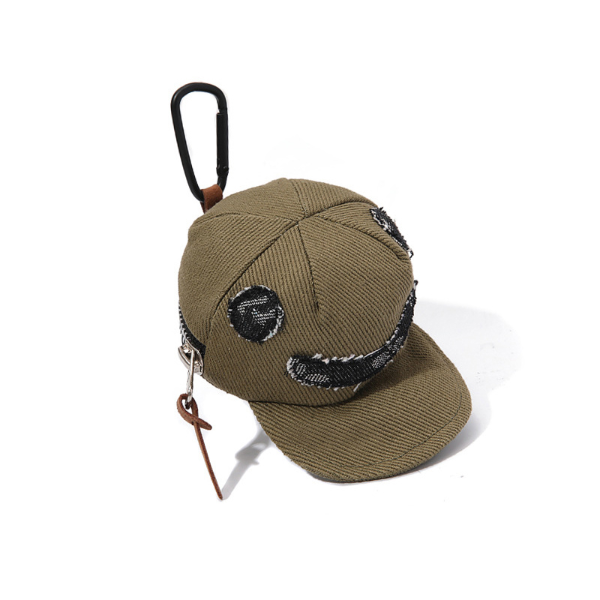 Creative Hat Shape Coin Purse Keychain Mini Wallet Earbud Case