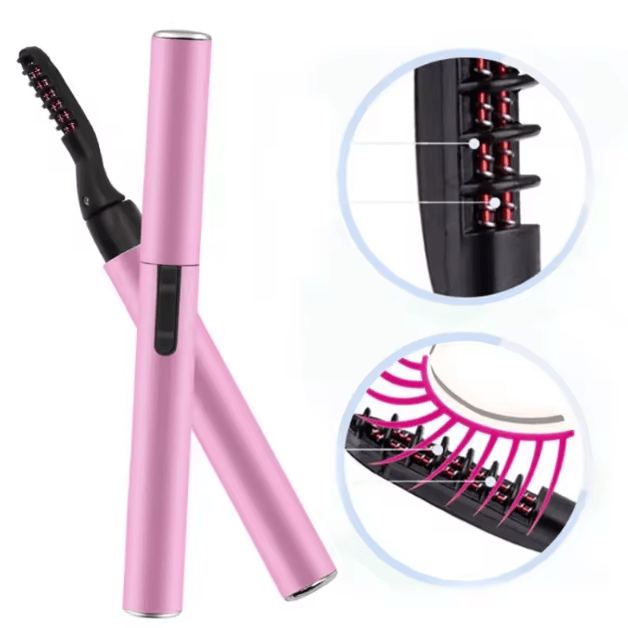 Portable Heated Eyelash Curler Pen for Smooth Curl and Lash Separation