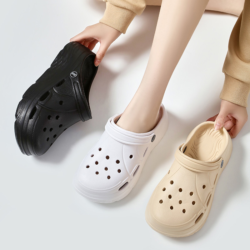 Womens Summer Platform Sandals Eva Clogs with Thick Sole Non Slip Beach Shoes for Women Hollow Out Fashion Garden