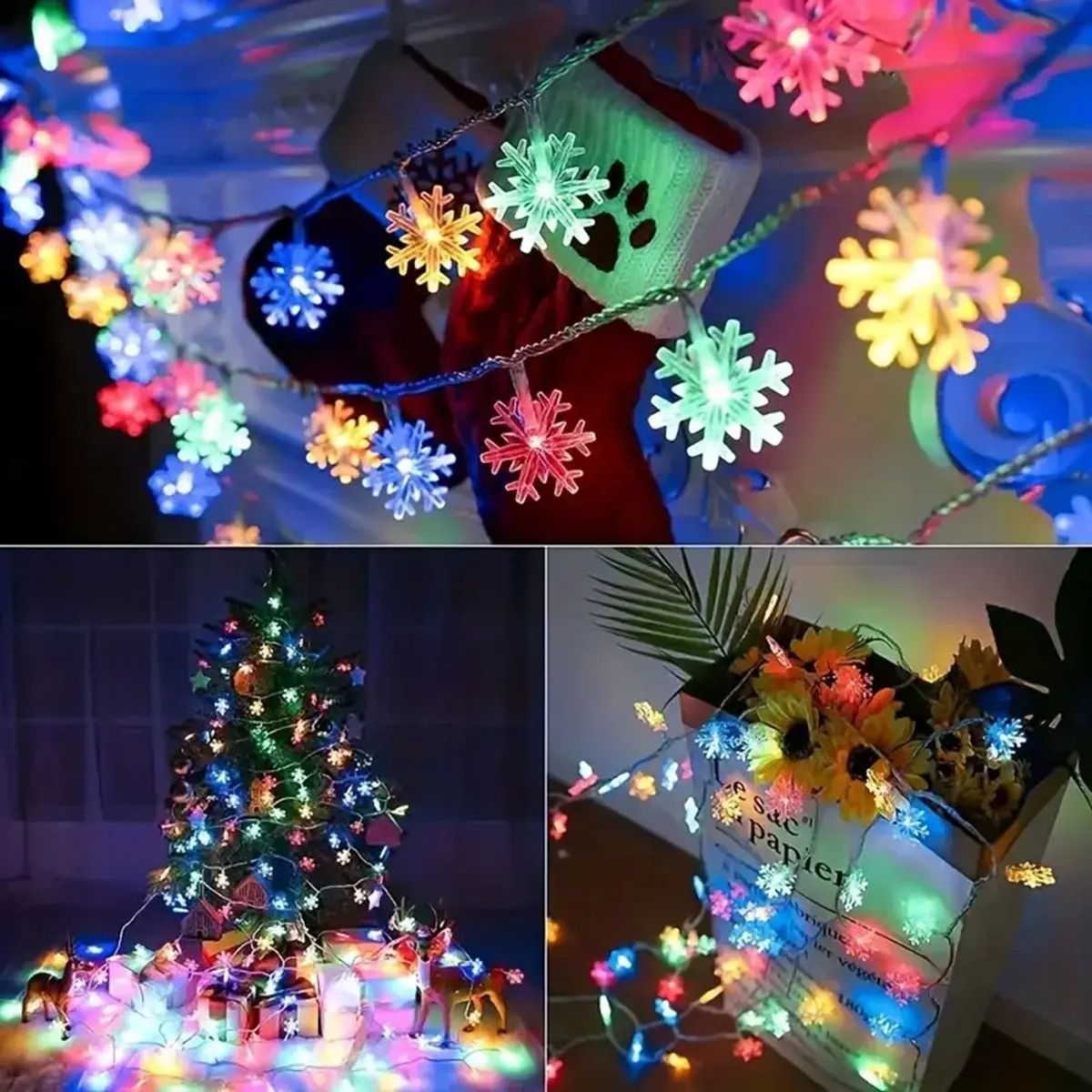 LED Christmas Snowflake String Light