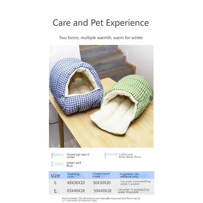 Cozy Foldable Winter Pet Sleep Bed
