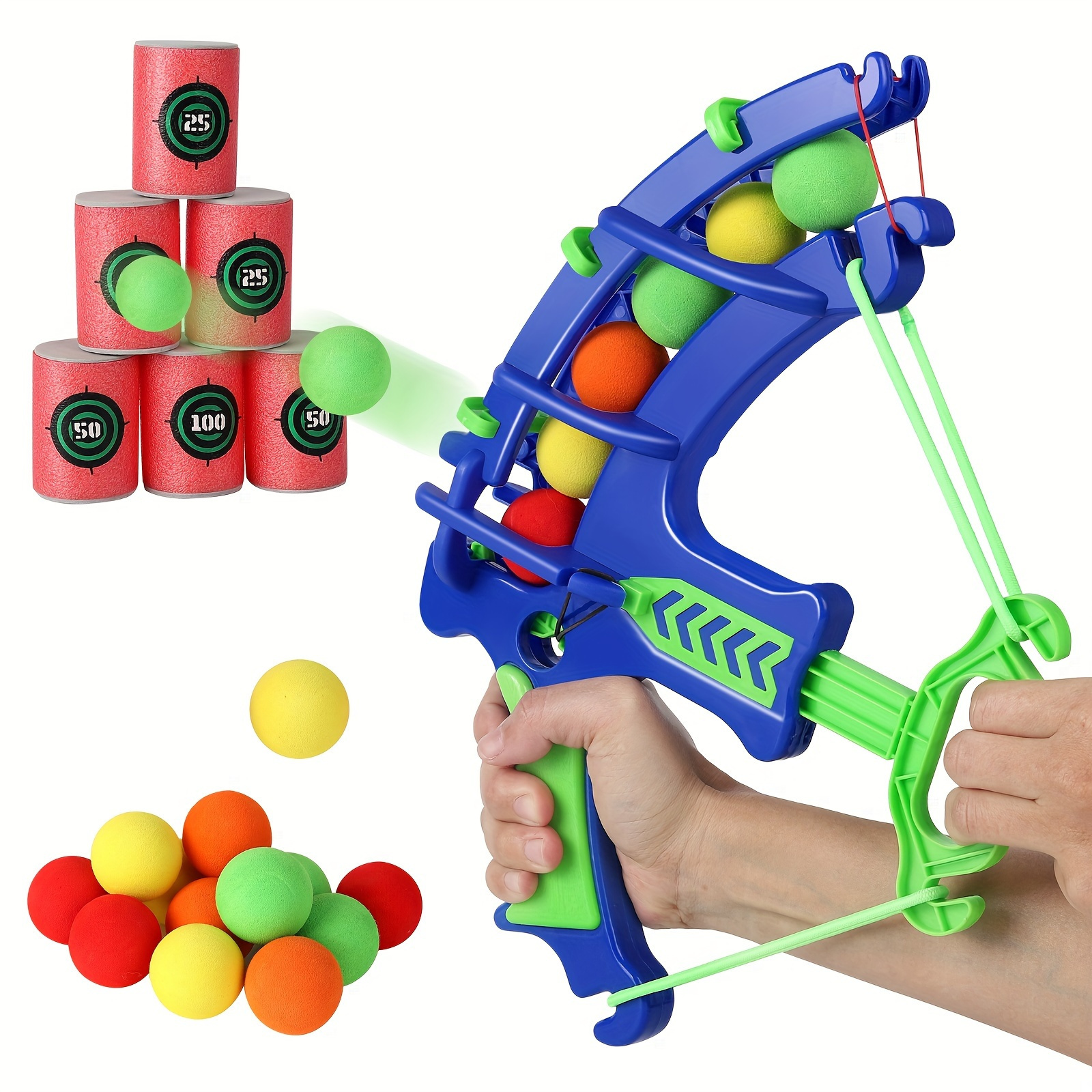 Interactive Kids Shooting Target Game Toy Set with Foam Bullets for Skill Building Play