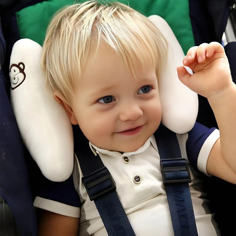 Infant Head & Neck Support Pillow for Car Seat & Stroller – Adjustable Baby Safety Sleeping Cushion
