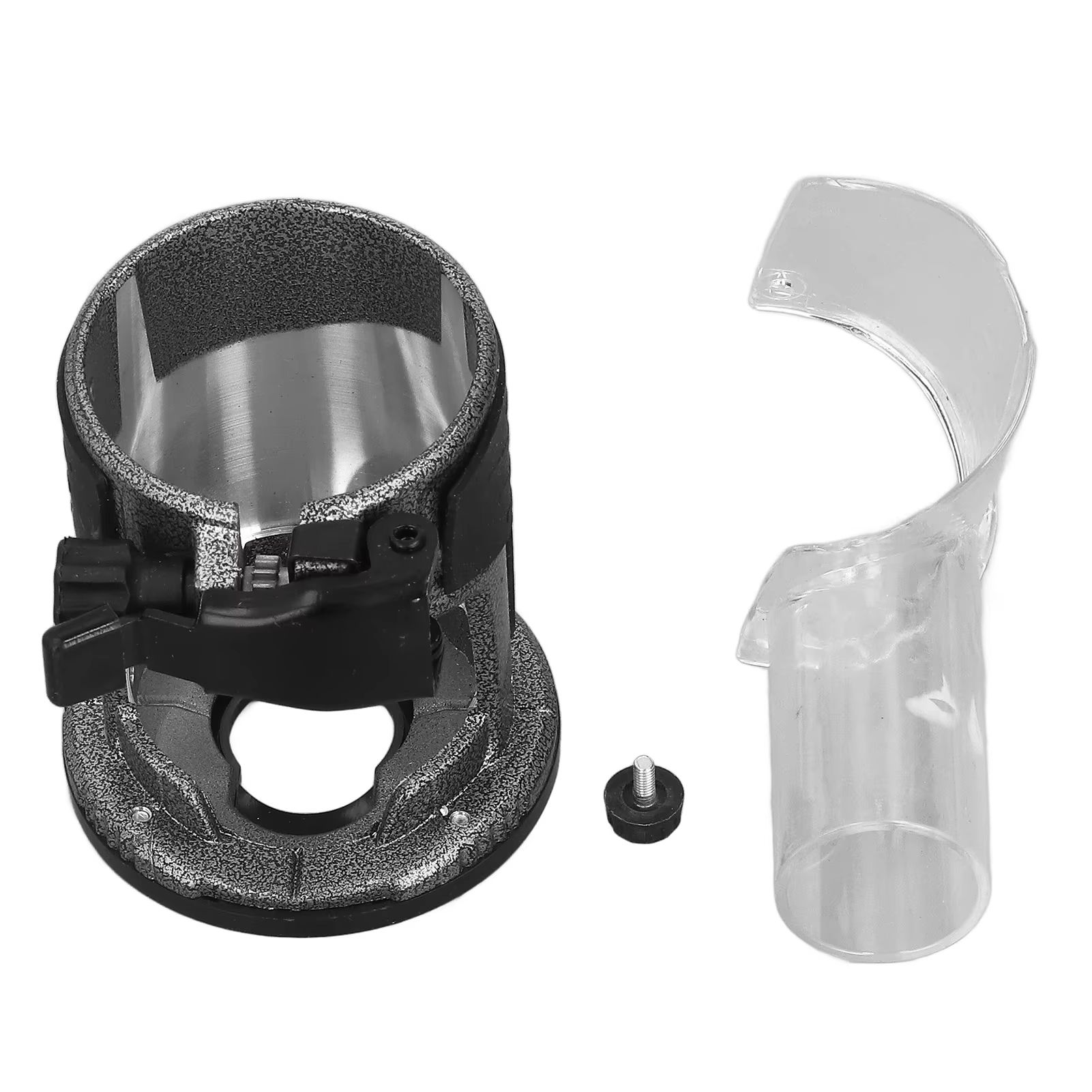 Adjustable Aluminum Alloy Router Base – Plunge Trimming Machine Base with Dust-Collection Cover