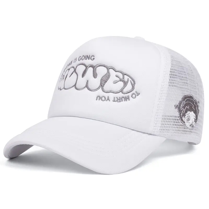 Personalized Women Mesh Hat GOING Side Design, Leisure Sunshade Hat, HipHop Unisex Street Skateboarding Baseball Cap