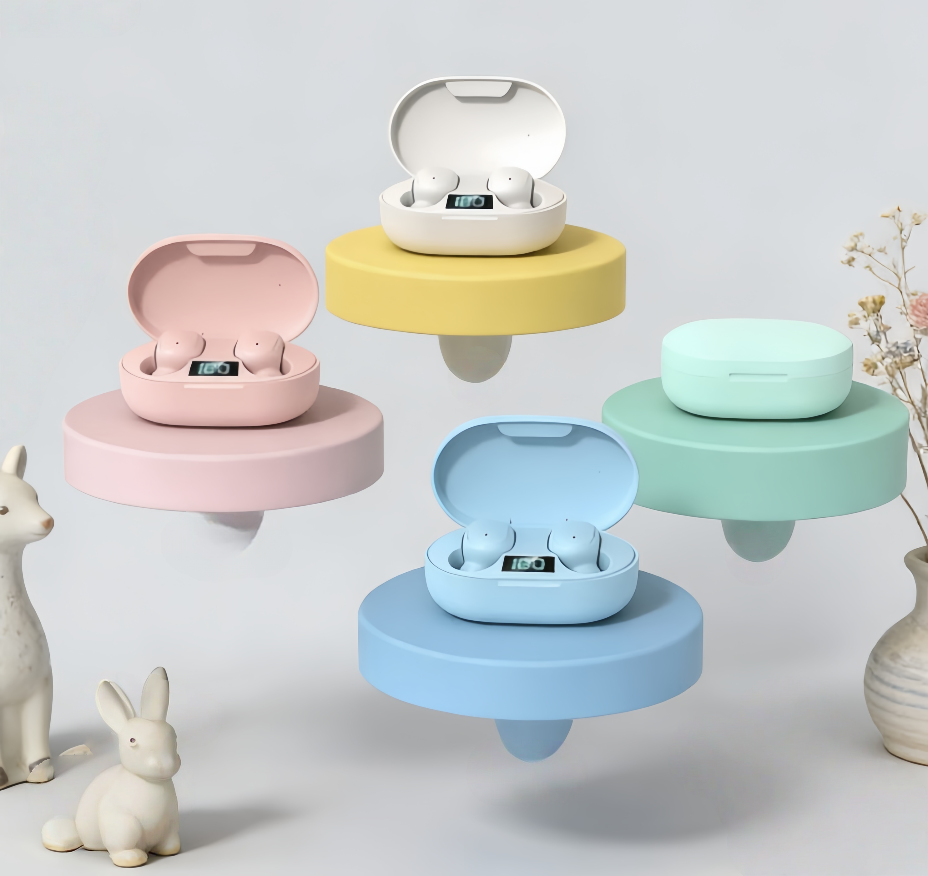 Noise Cancelling Wireless Earbuds with Mic