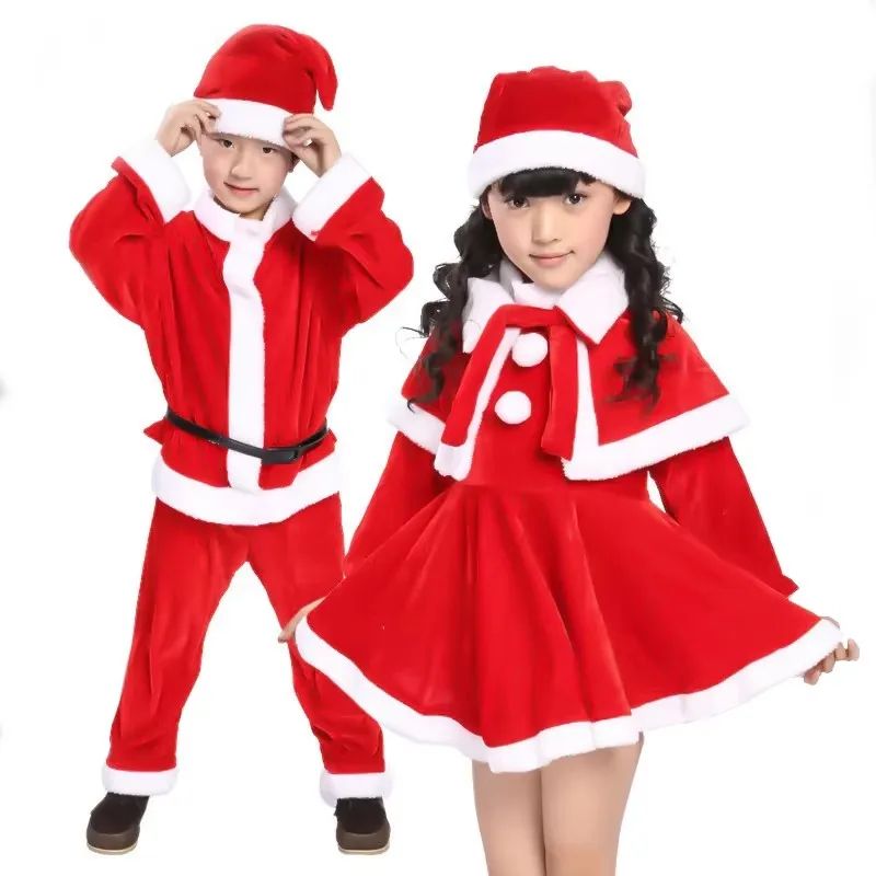 Kids Christmas Santa Costume – Classic Red Holiday Role-Play Outfit for Boys & Girls