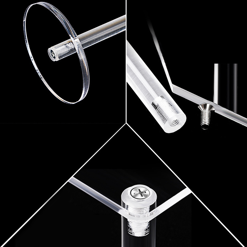 Elegant Acrylic Jewelry Display Stand – Round Cake and Dessert Rack for Cosmetics & Decor