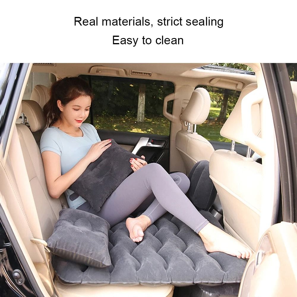 Car Air Inflatable Travel Mattress for Back Seat with Pillow and Pump for Camping and Road Trips
