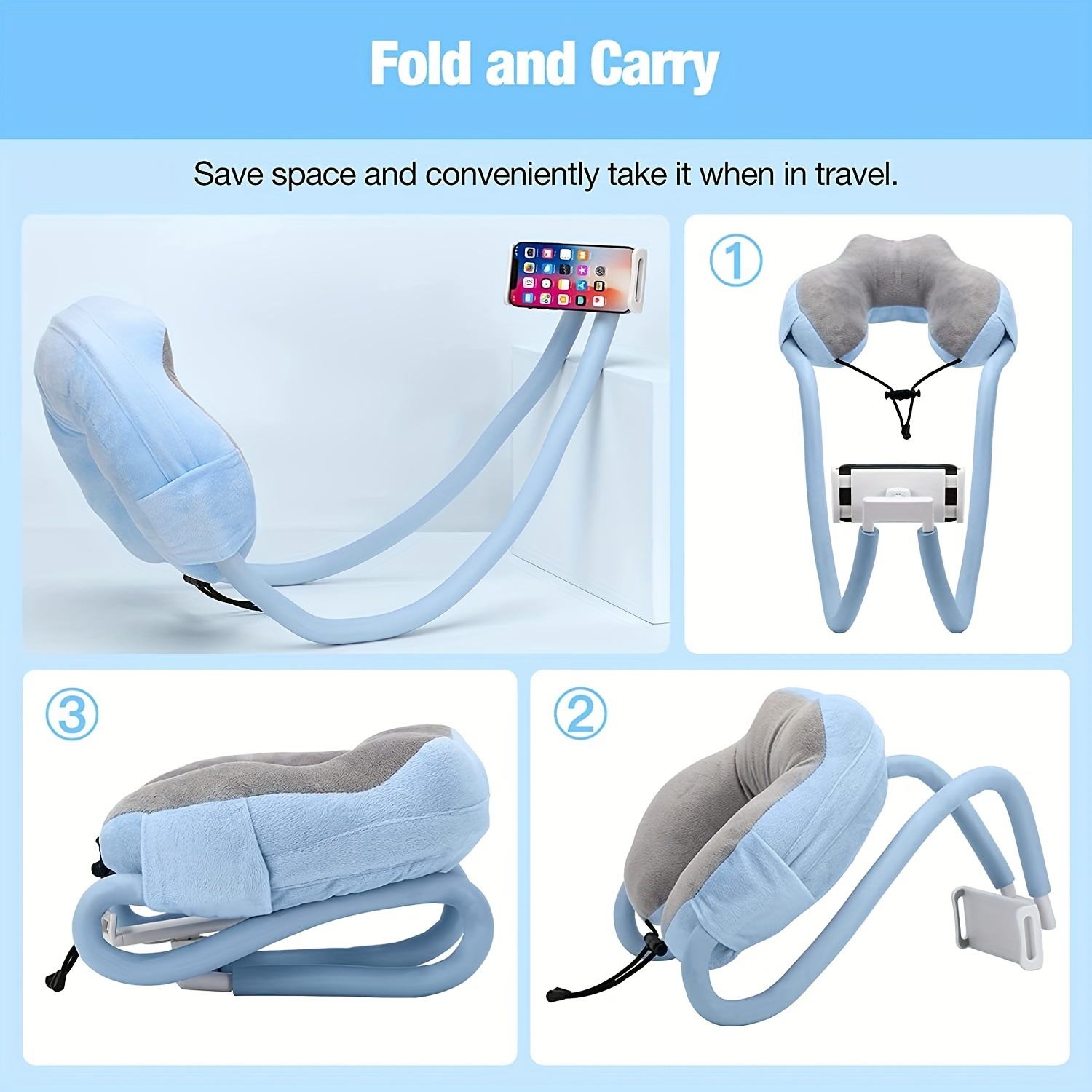 Adjustable Cell Phone Clip, Universal Mobile Phone Holder, Smartphone Stand