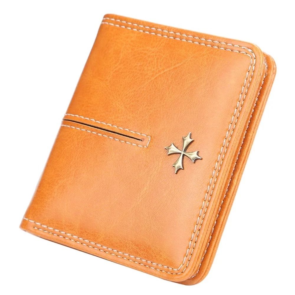 Zipper Mini Vertical Wallet – Fashionable PU Leather Square Card Holder & Coin Purse