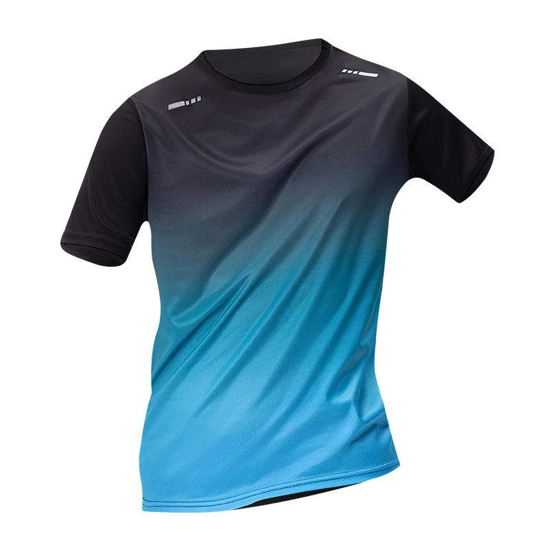 Men Gradient Quick Drying Sportswear, Multi Color Running Fitness T Shirt, Teenagers Leisure Joker Short Sleeved Tee