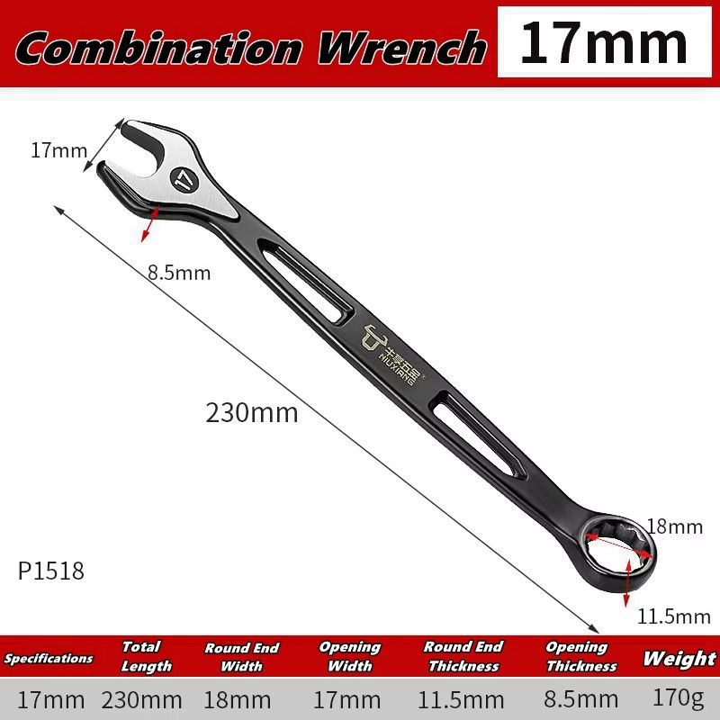 Dual-Use Plums Blossom Ratchet and Open-End Wrench Set 1/4in–15/16in Combination Spanners with Nut Cutter