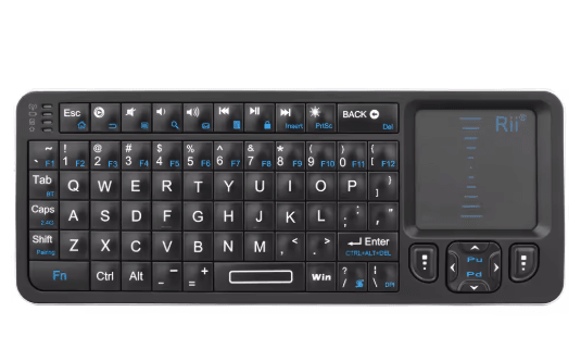 Rii K06 Mini Bluetooth Keyboard Backlit 2 4GHz Wireless Keyboard with IR Learning Touchpad