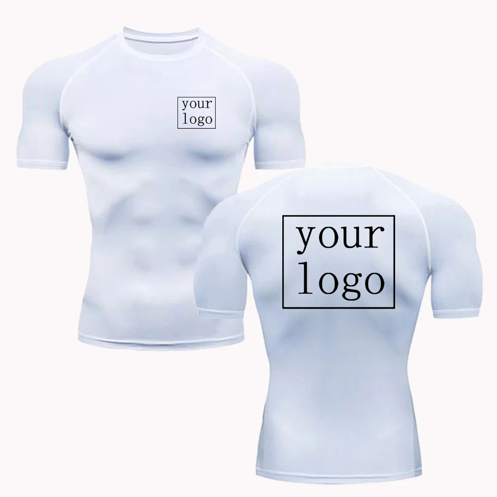Custom Compression T Shirt, Your Design Logo, Quick Dry Gym Tee Men Women